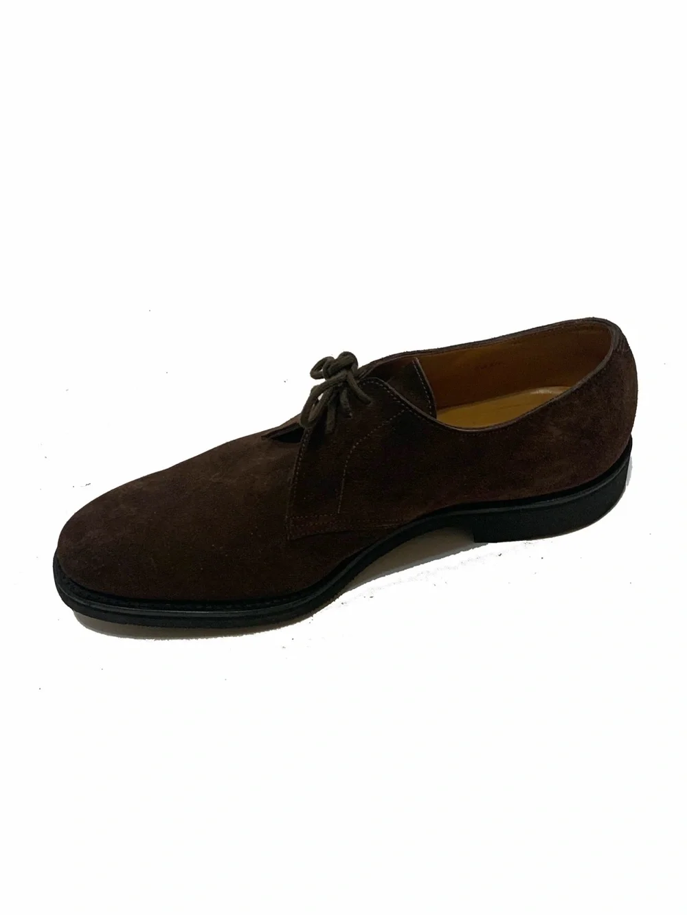 John Lobb Derby suede shoes in dark brown